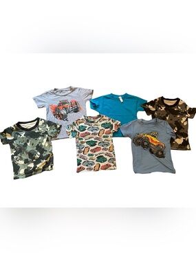 Toddler Car and Camo Tshirt Bundle 2T